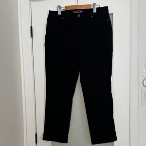 Black Straight-Leg Pants